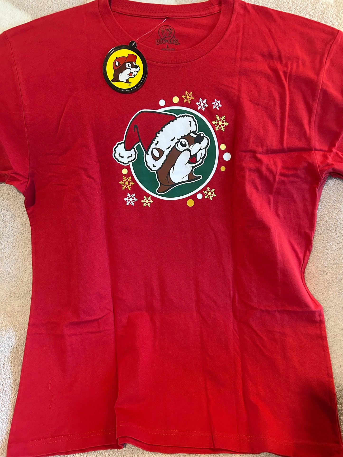Buc-ee's short sleeve tee-shirt Christmas Themed