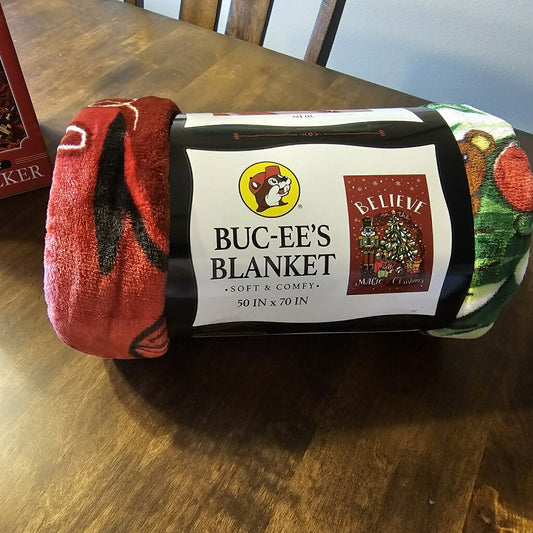 Buc-ee's Blanket Christmas Themed